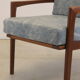 Mid century teak Armchair 'Mettmann' - reupholstered