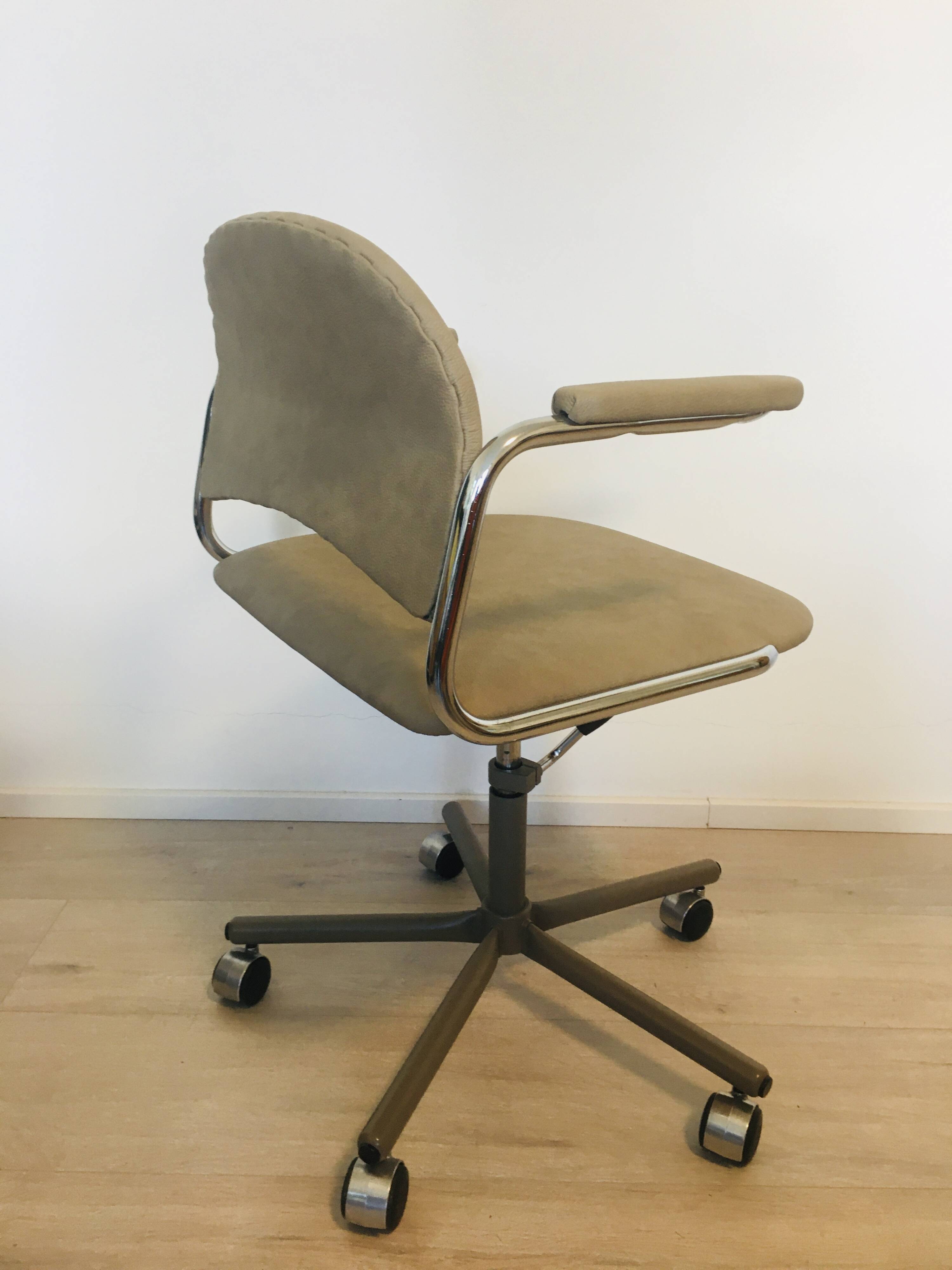 Vintage Biege Office Arm Chair from Kovona Model K-107, Czechoslovakia 1970’s
