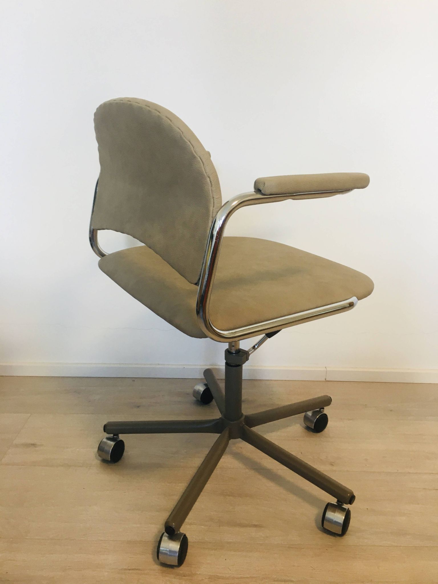 Vintage Biege Office Arm Chair from Kovona Model K-107, Czechoslovakia 1970’s