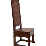 Art Deco High Back chair in oak minimalist design