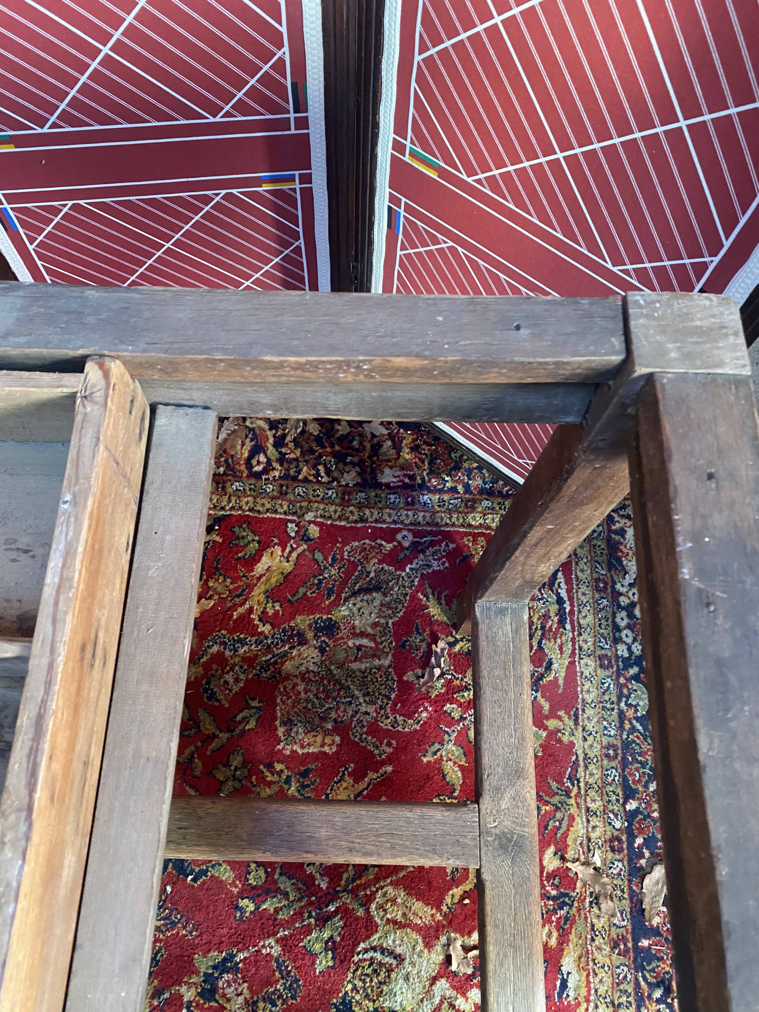 Old solid wood farmhouse table