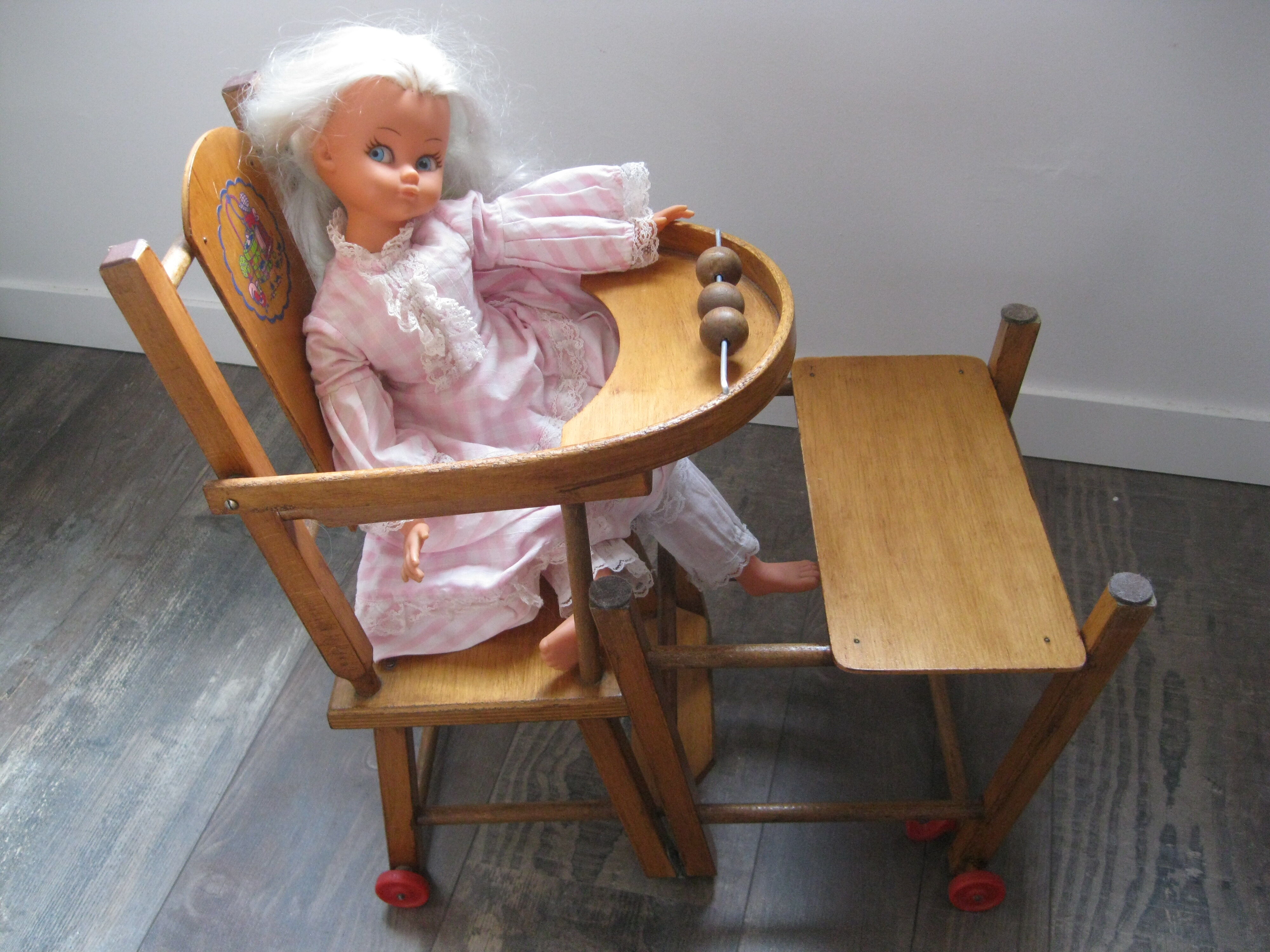 Toy high abacus wooden doll desk desk