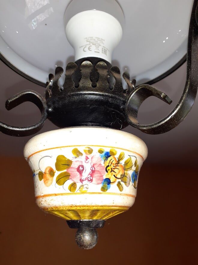 White opaline hanging