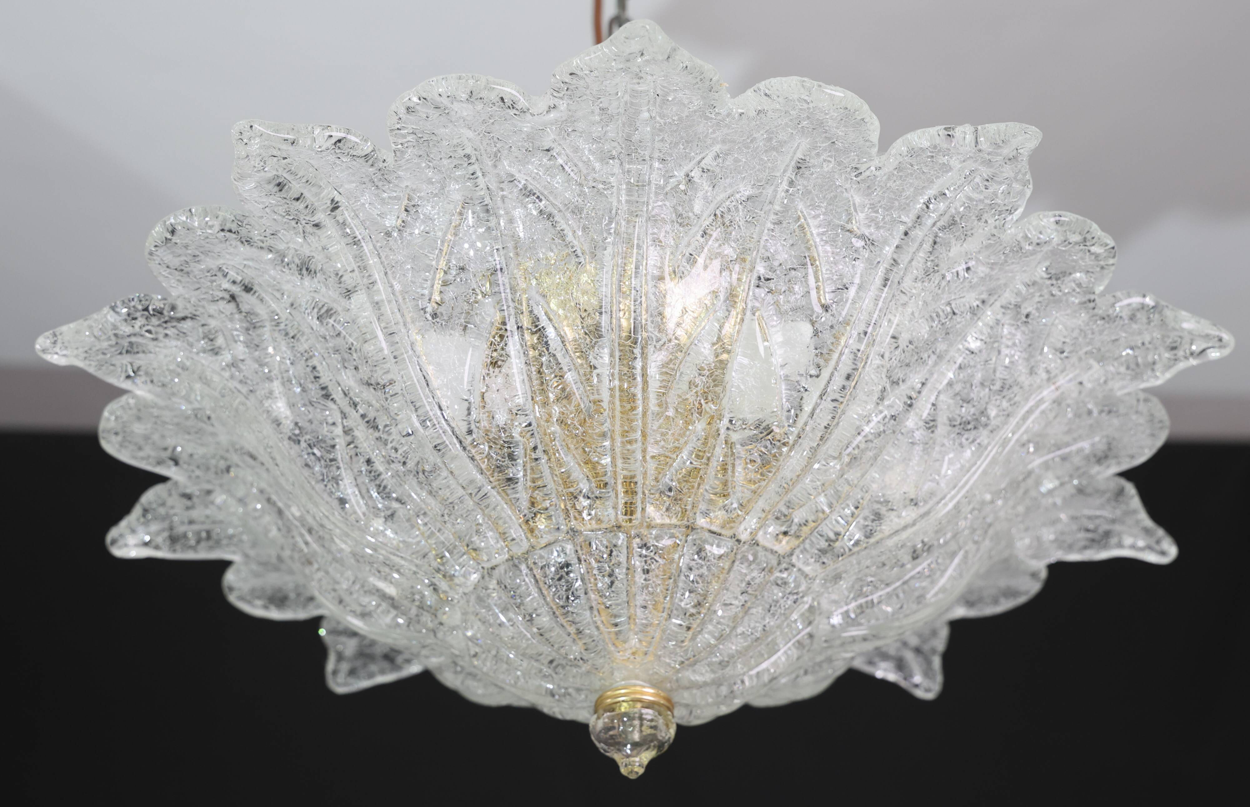 Amsterdam Palmetta, Italian Murano Glass Ceiling Light or Flush Mount, 1970