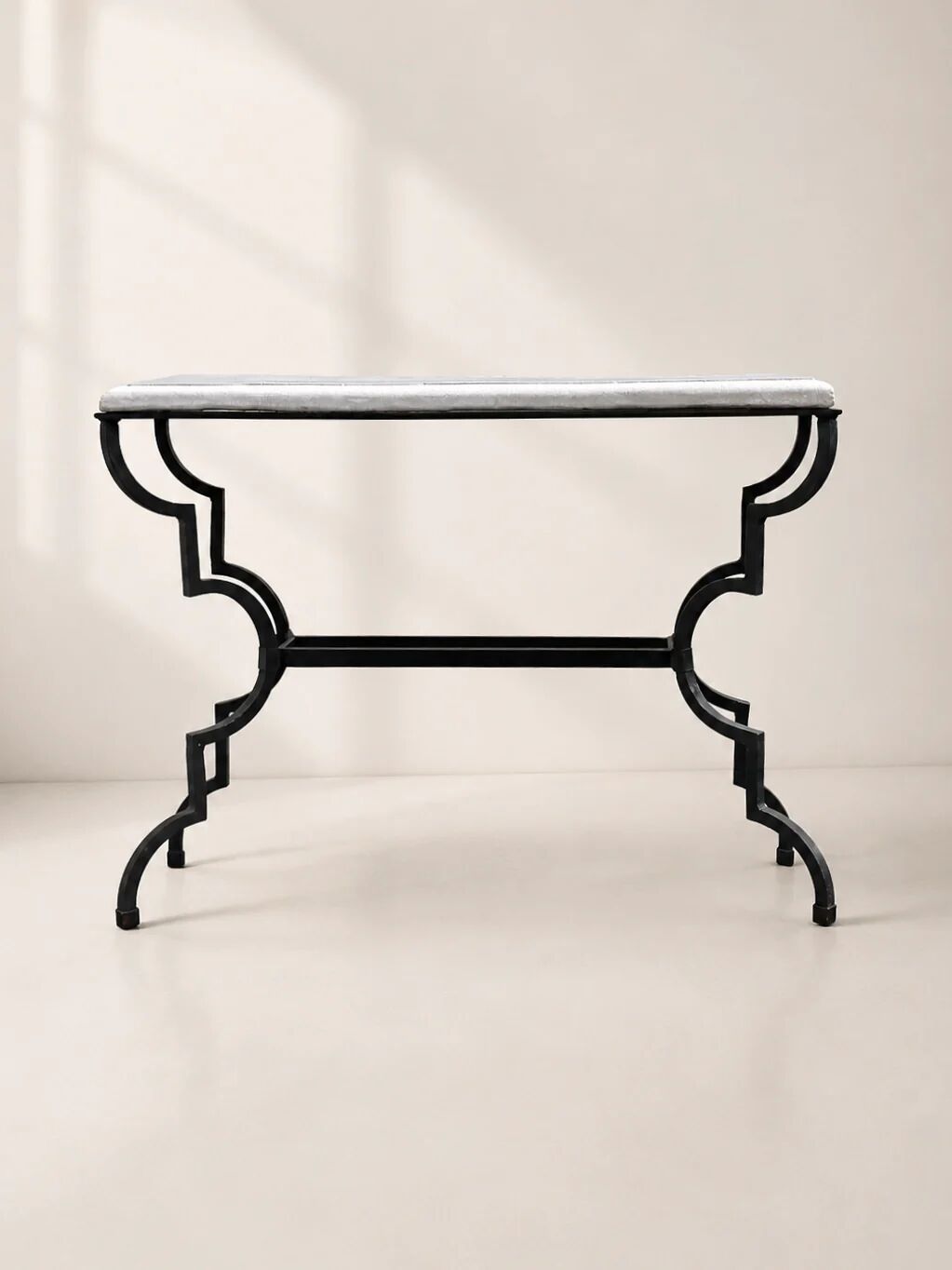 Forged Iron Neoclassical Console Table, Italy 1950’s