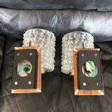 Pair of wall sconces year 70