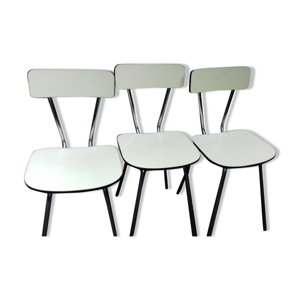 Lot de 3 chaises en formica vintage