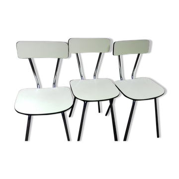 Lot de 3 chaises en formica vintage
