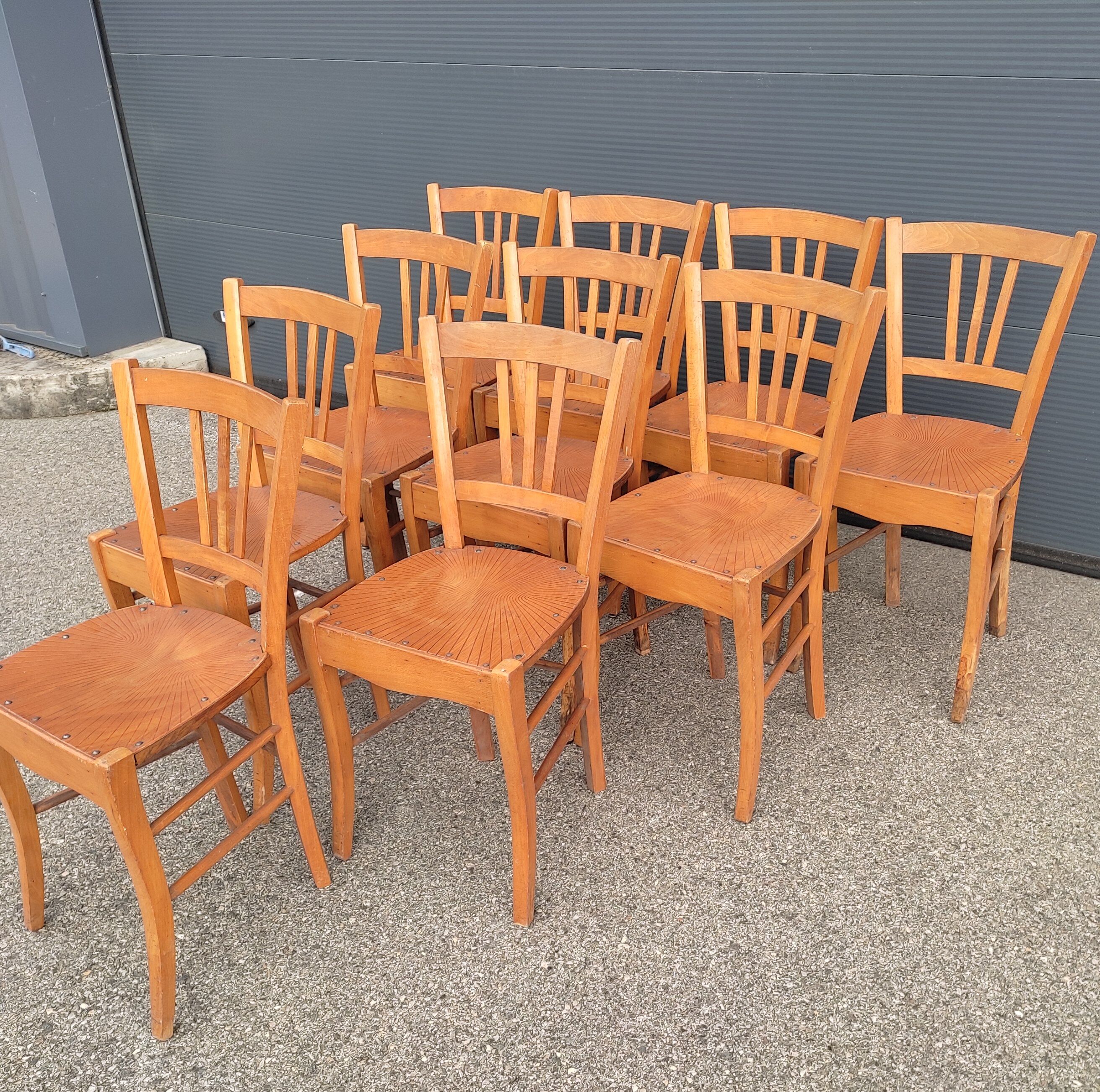 Lot de 10 chaises de bistrot Luterma