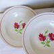 4 K and G Luneville soup plates, Rose Mai model 2106204