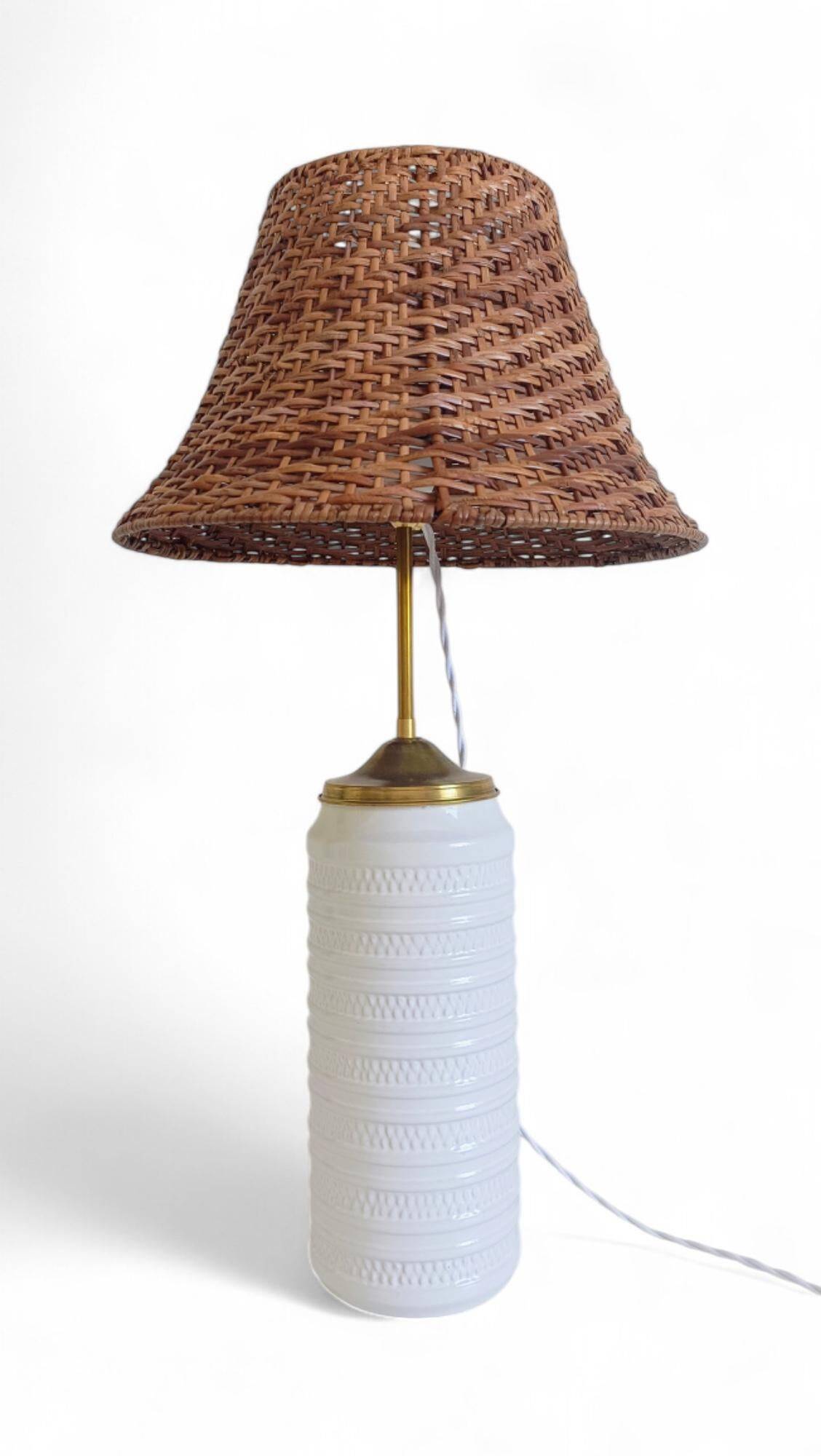 Midcentury Ceramic and Brass Table Lamp by Carstens Tönnieshof, 1960s