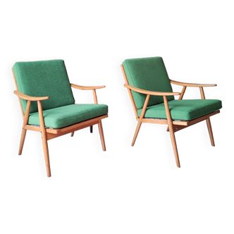 Pair of boomrang armchairs