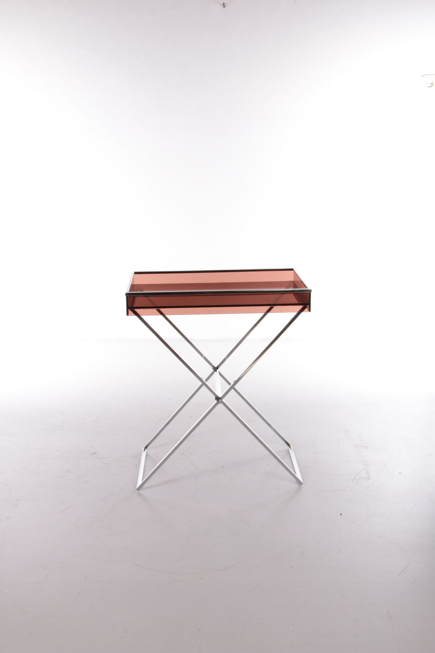 Vintage plexiglas sidetable 1970 France