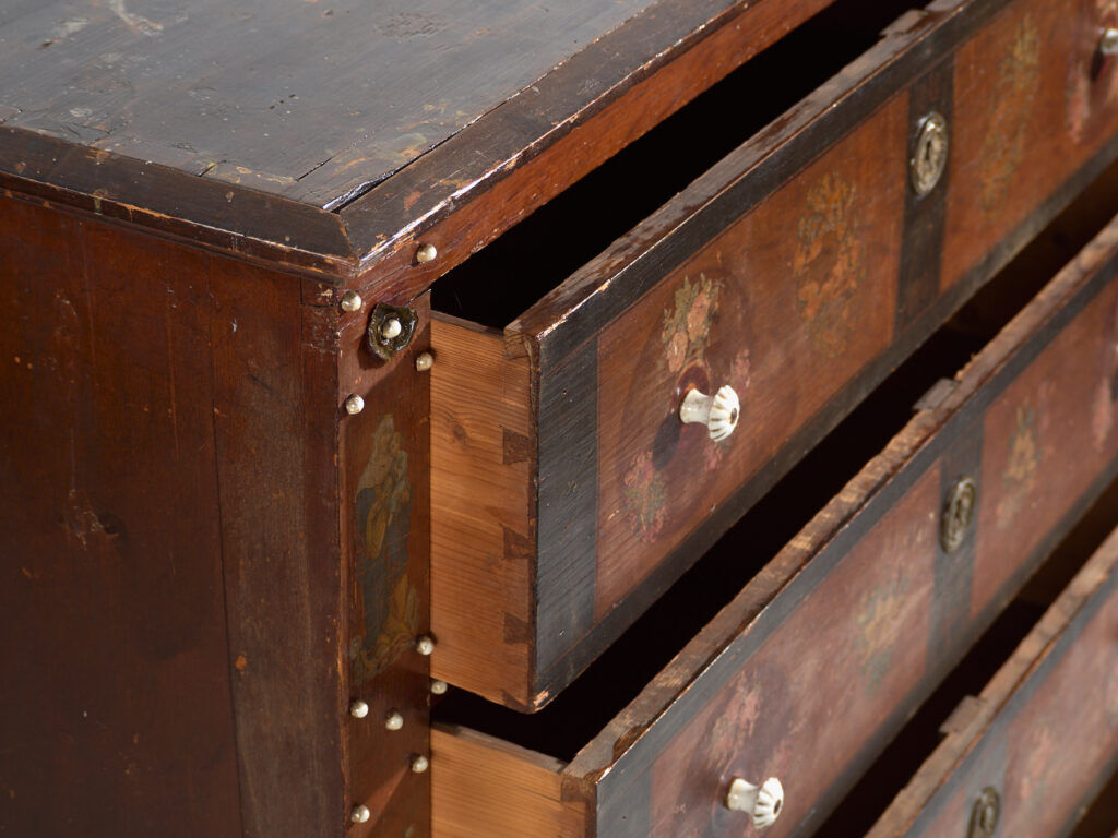 Commode populaire ancienne peinte – Autriche, vers 1900