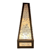 lampe ethnique artisanat cuir véritable indien fait et peint main vintage