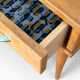 Vintage bedside table, solid oak, 1950s.