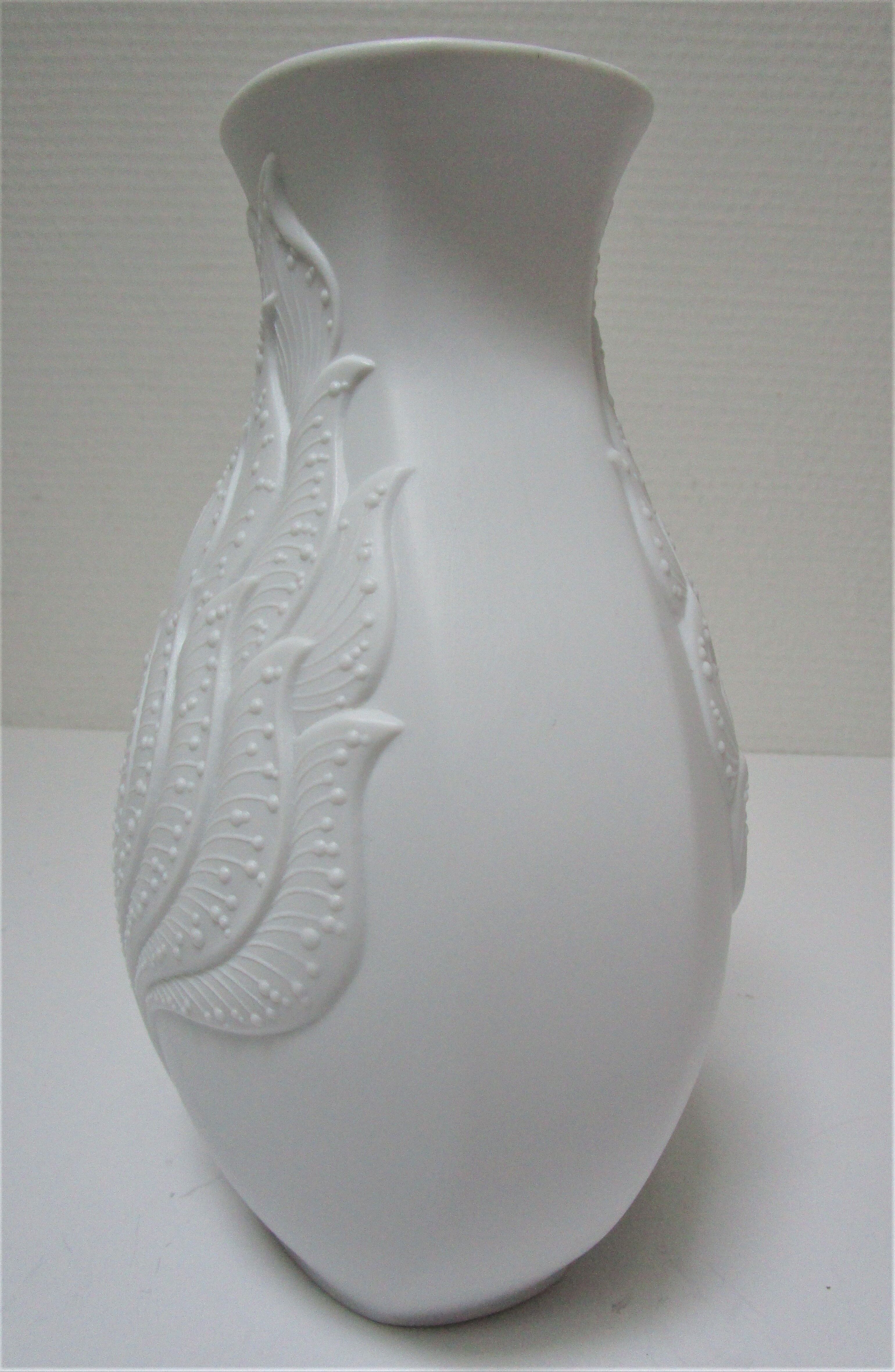 Porcelain vase biscuit Manfred Frey for AK Kaiser vintage vegetable decoration
