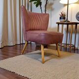 Vintage pink cocktail chair / single chair / retro chair