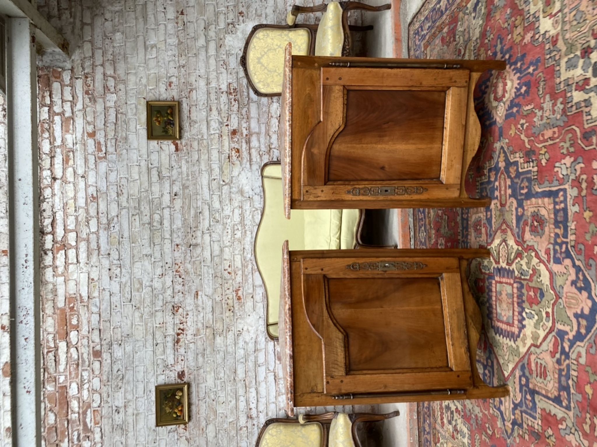 Pair of notches in natural wood style Louis XV XIXeme century