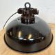 Industrial black enamel factory pendant lamp, 1950s