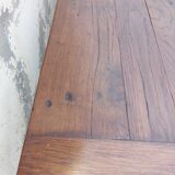 Rustic burgundy farm table 19th -1m80