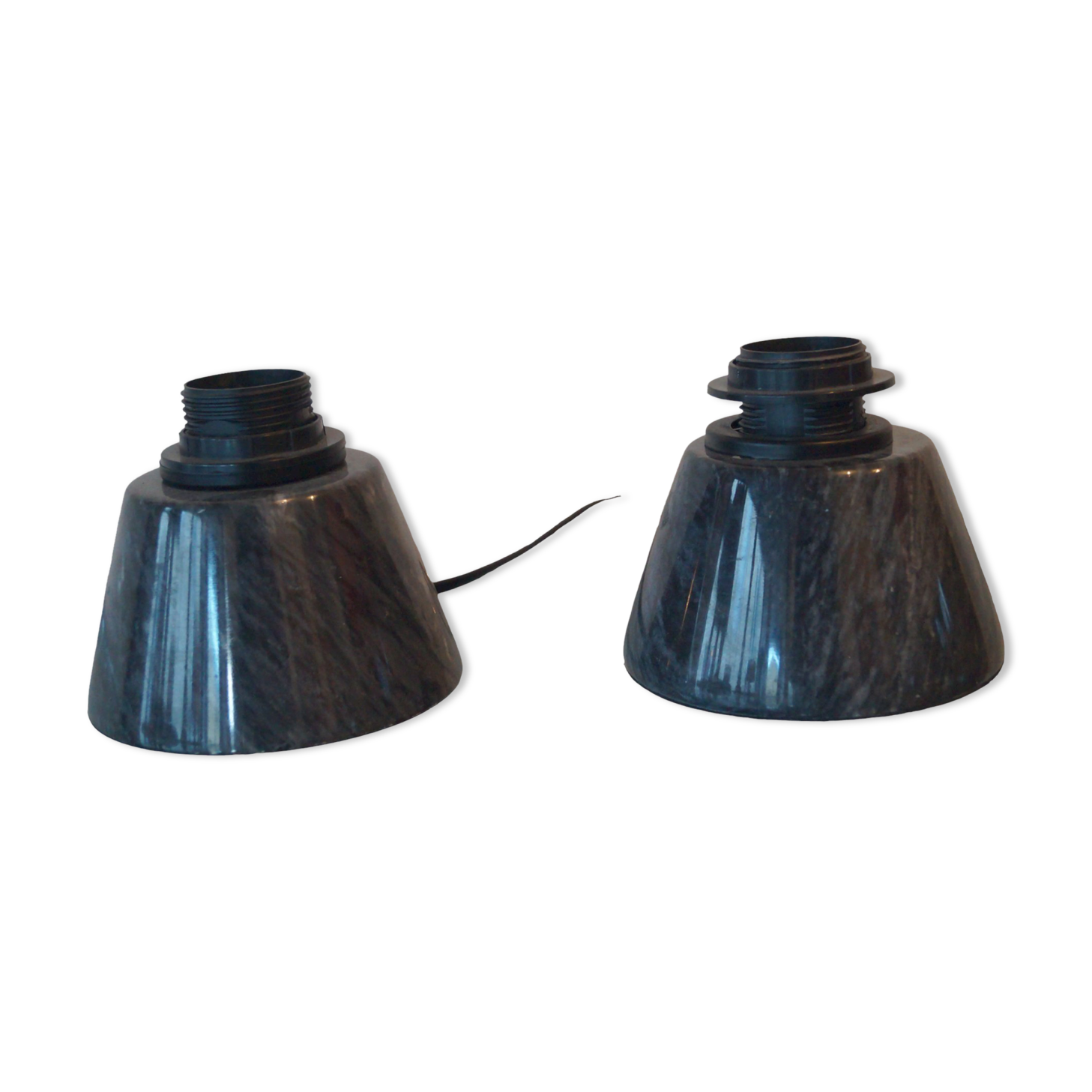 Pair of marble lamp foot design