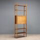 Bibliothèque avec porte rabattable des années 1960