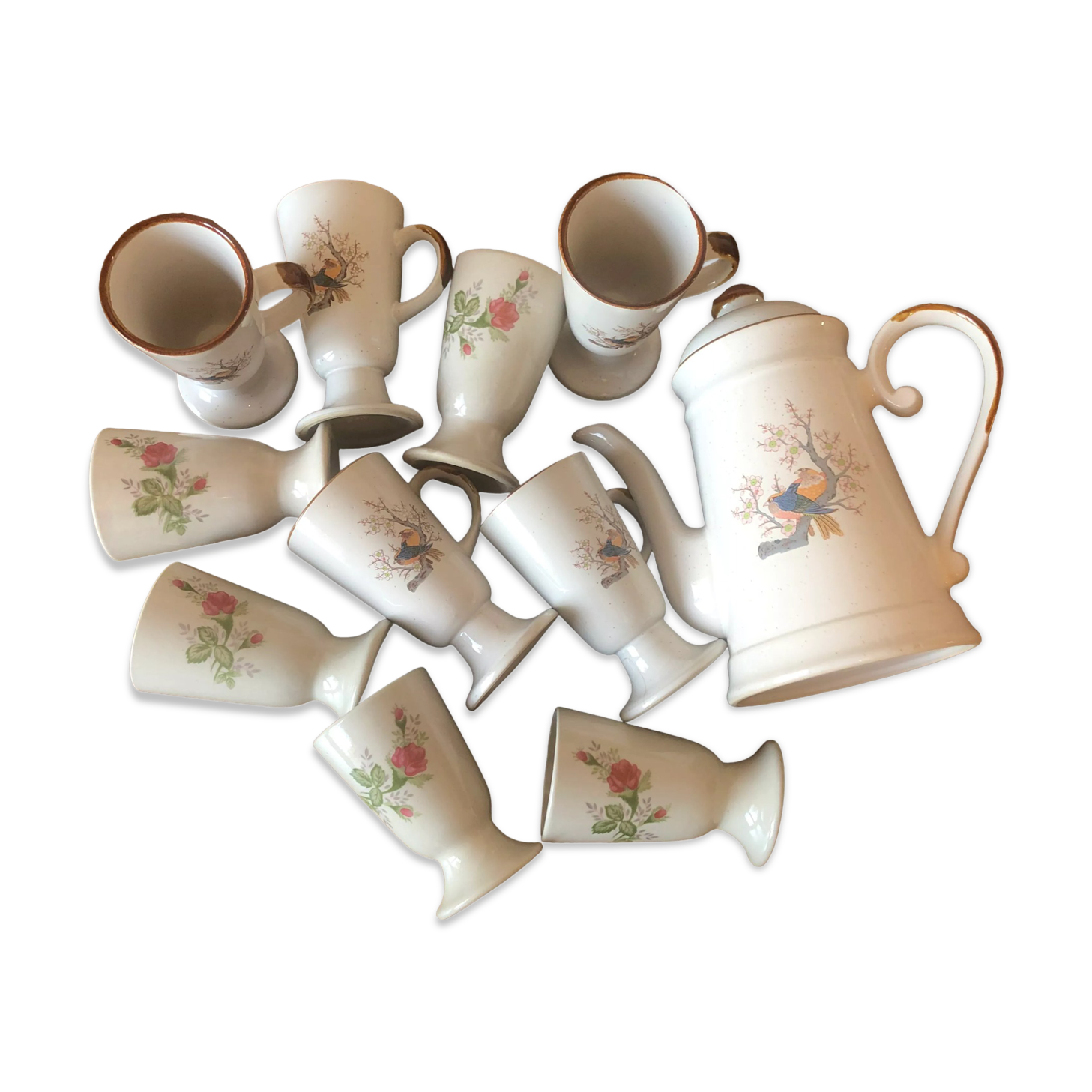 Service mazagrans mismatched sandstone