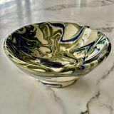 Terracotta bowl with a marbled effect