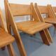 Set of 4 vintage brutalist chairs in solid oak from the 1960s.