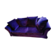 Purple velvet sofa 2 places