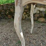 Antique square table with curved legs