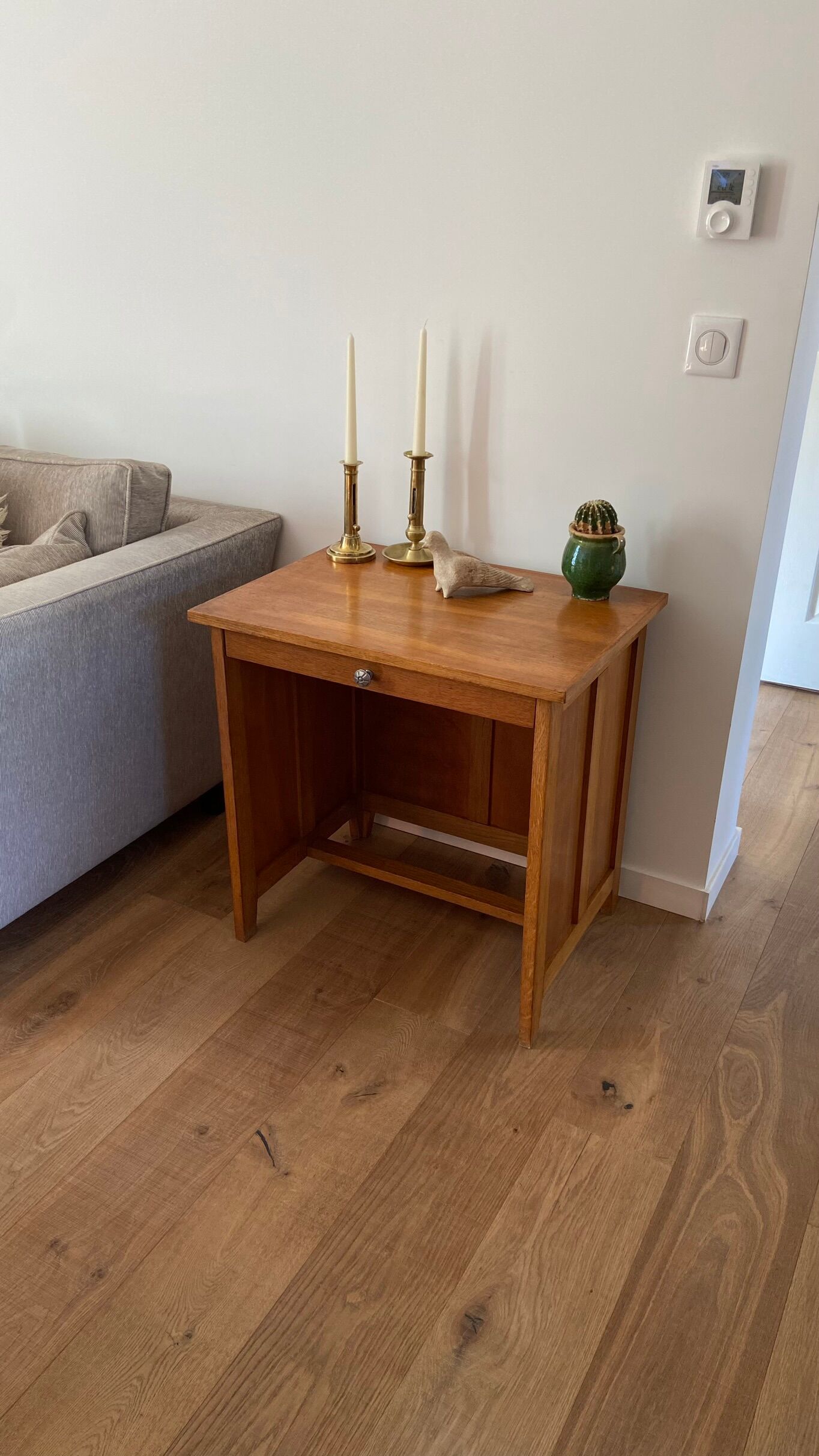 1950s vintage children's desk in light oak