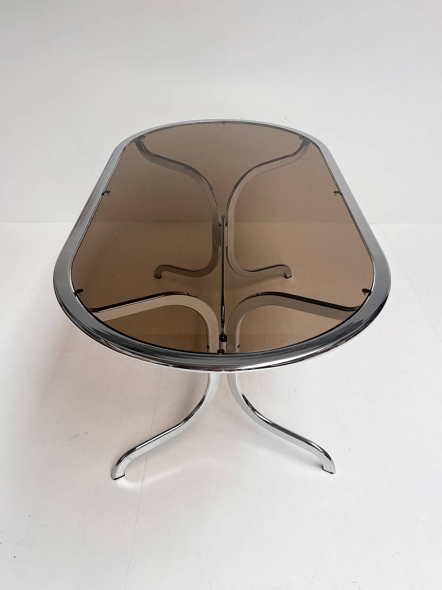 Glass dining table by Gastone Rinaldi for Rima, 1970s