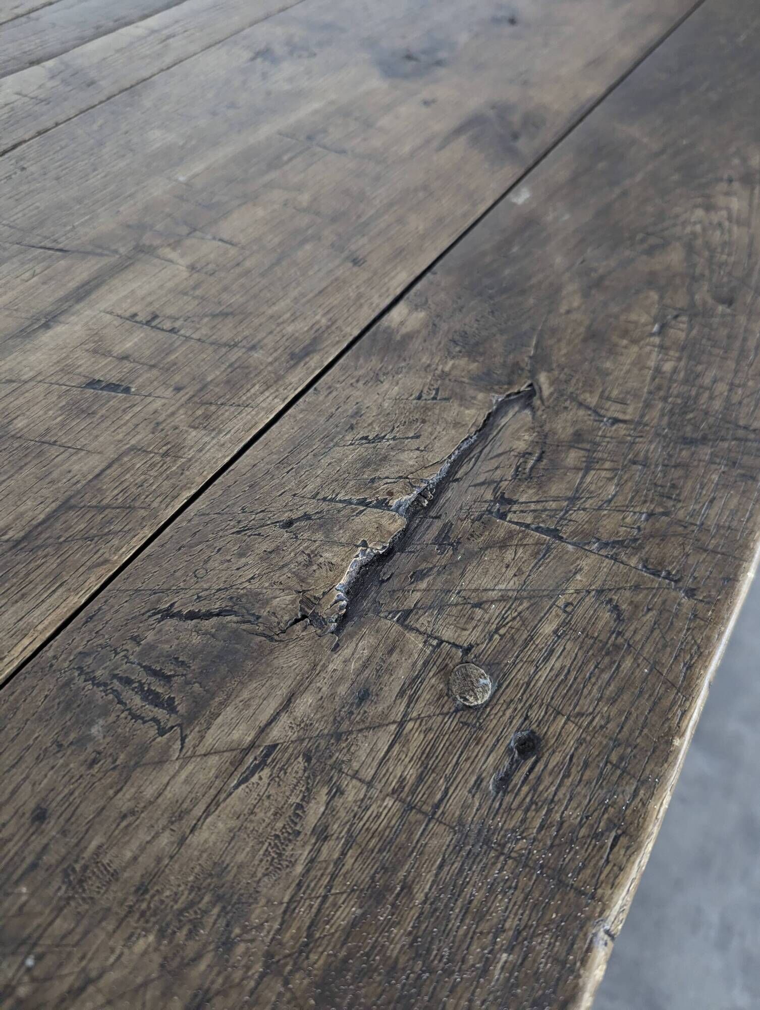 Solid oak farmhouse table