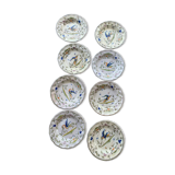 Set of 8 “Moustier” soup plates