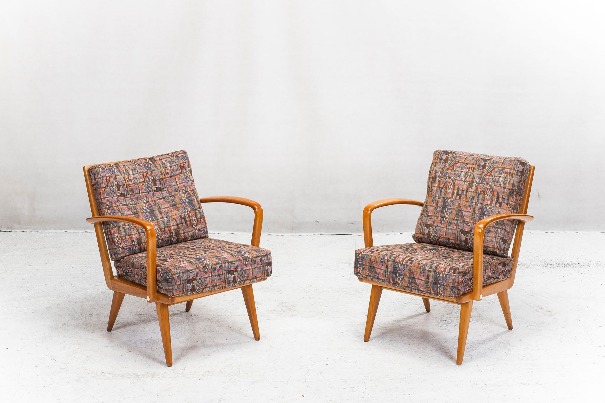 Antimott Easy Chairs & Daybed in Cherry by Walter Knoll / Wilhelm Knoll for Knoll Inc. / Knoll Inte