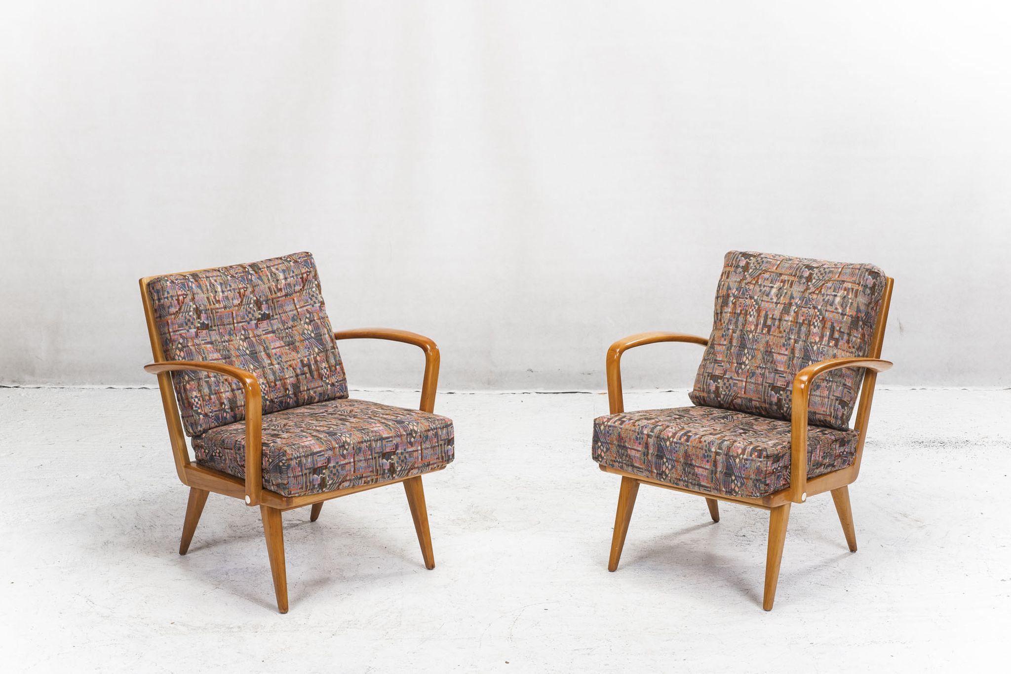 Antimott Easy Chairs & Daybed in Cherry by Walter Knoll / Wilhelm Knoll for Knoll Inc. / Knoll Inte