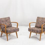 Antimott Easy Chairs & Daybed in Cherry by Walter Knoll / Wilhelm Knoll for Knoll Inc. / Knoll Inte