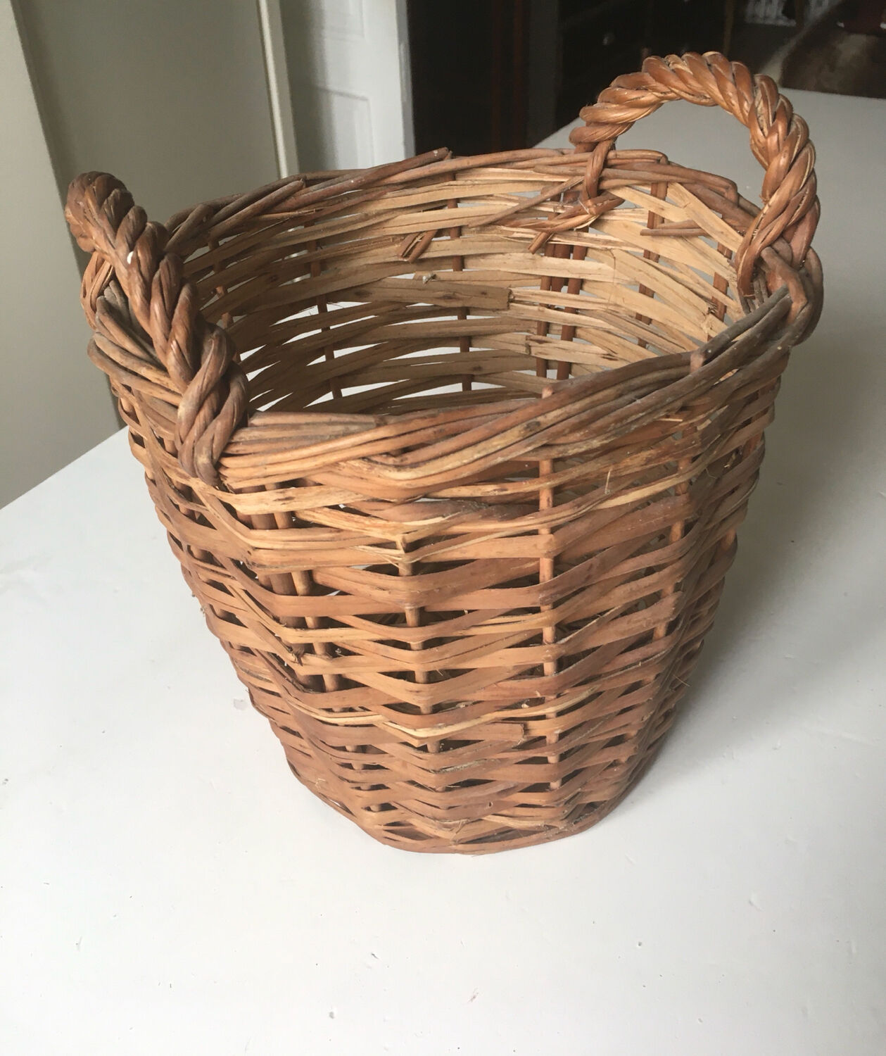 Vintage wicker pot cover