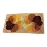 Brown and yellow floral wool carpet by Desso, Netherlands, 1970s.