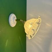 Vintage frosted glass lampshade wall light