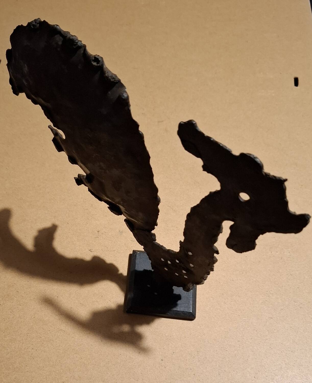 Handcrafted wrought iron sculpture