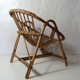 Children's rattan shell chair