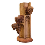 French wooden element with lion heads, 18th century