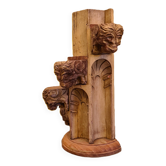 French wooden element with lion heads, 18th century