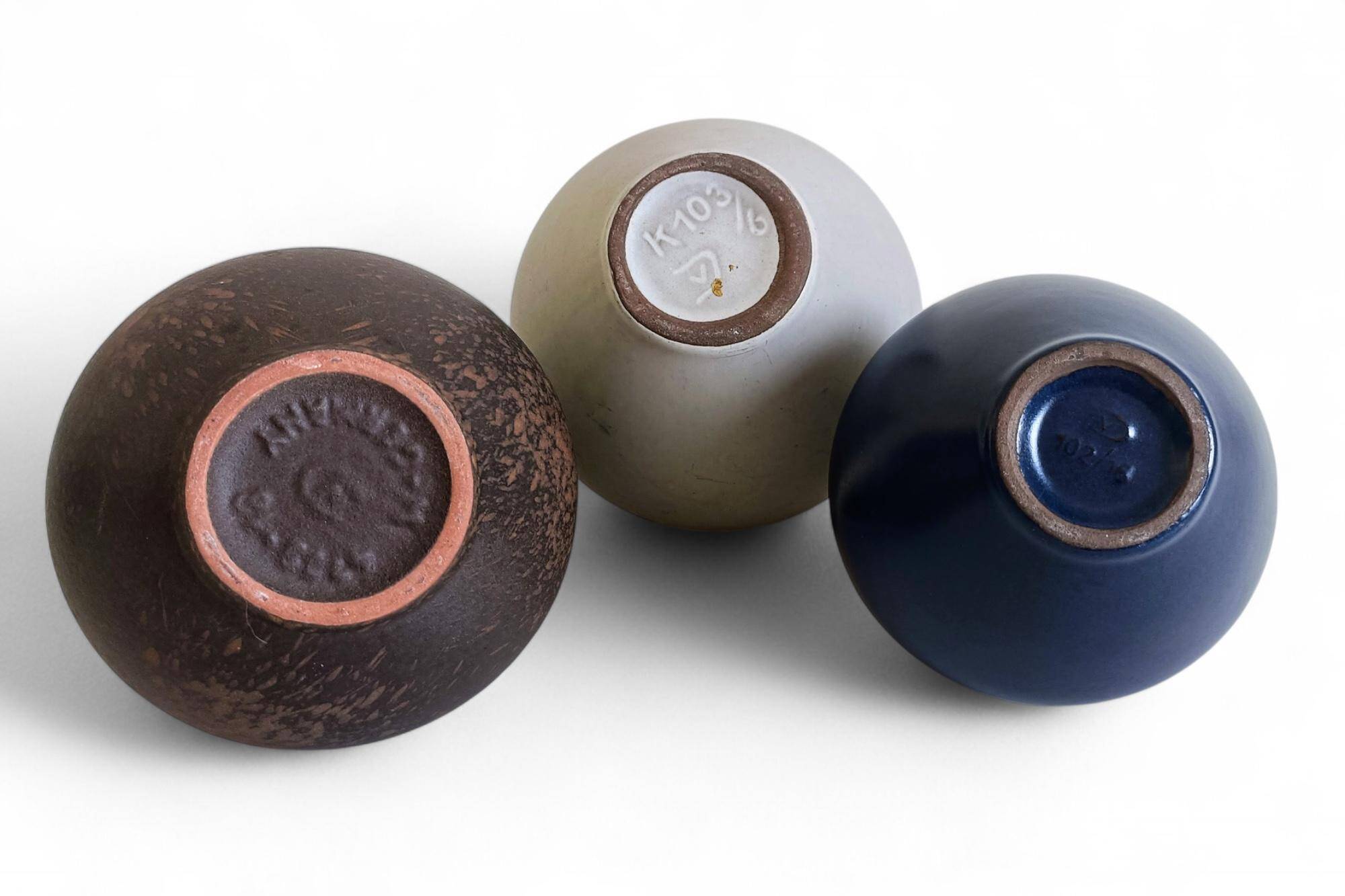 Set of Three Mid-Century Minimalist Vases by Fritz Van Daalen, Germany