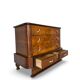 Commode italienne Art déco en ronce de noyer, années 1920