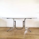 Smoked glass table 70s