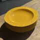 Set of 6 vintage yellow fish soup plates